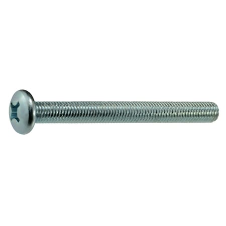 Midwest Fastener 1/4"-28 x 2-1/2 in Phillips Pan Machine Screw, Zinc Plated Steel, 12 PK 34607